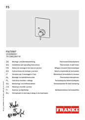 Franke 2030066501 Instrucciones De Montaje Y Servicio