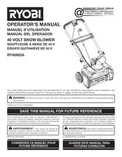 Ryobi RY40802A Manual Del Operador