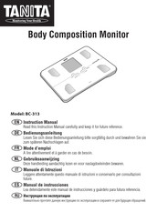 Tanita BC-313 Manual De Instrucciones