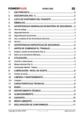 Powerplus POWC1030 Manual