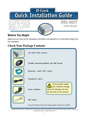 D-Link DSL-562T Guía De Instalación Rápida
