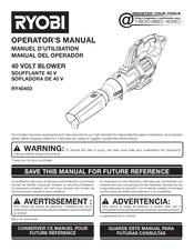 Ryobi RY40403 Manual Del Operador