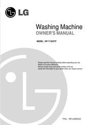 LG WF-T1502TP Manual