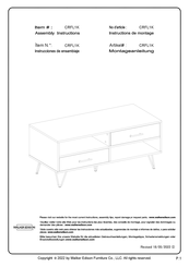 Walker Edison CRFL1K Instrucciones De Montaje