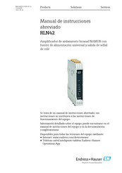 Endress+Hauser RLN42 Manual De Instrucciones