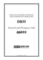 DEVA Broadcast DB35 Manual De Instrucciones De Mantenimiento Y Operación