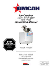 Omcan 47081 Manual De Instrucciones