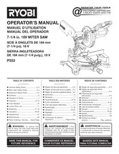 Ryobi P553 Manual Del Operador