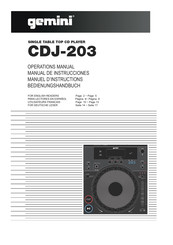 Gemini CDJ-203 Manual De Instrucciones