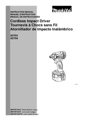 Makita XDT03 Manual De Instrucciones