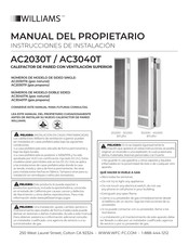 Williams AC3040TP Manual Del Propietário