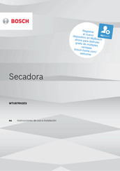 Bosch WTU87RH2ES Instrucciones De Uso E Instalación