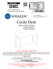 Whalen Cecile ODUS48CD-V Instrucciones De Montaje