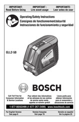 Bosch GLL 2-50 Professional Instrucciones De Funcionamiento Y Seguridad