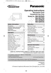 Panasonic NN-SD962S Manual De Instrucciones