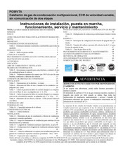 Carrier PG96VTA Instrucciones De Instalación, Puesta En Marcha Inicial Y Mantenimiento