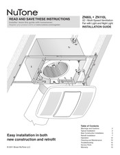 NuTone ZN110L Guía Para La Instalación