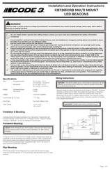 Code 3 CB7265CRB Instrucciones De Instalación Y Funcionamiento