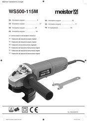 Meister WS500-115M Instrucciones De Funcionamiento Originales