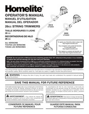 Homelite UT32605 Manual Del Operador