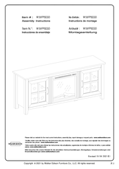 Walker Edison W58FPSCGD Instrucciones De Ensamblaje