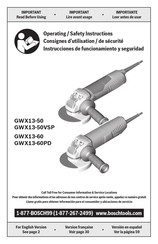 Bosch GWX13-50 Manual Del Usuario