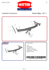 Witter Towbar Systems F149U Instrucciones De Instalación