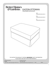 Better Homes and Gardens EASTON BH38-084-099-30 Instrucciones De Ensamble