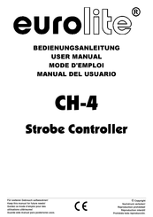 EuroLite CH-4 Manual Del Usuario