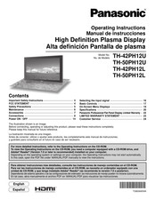 Panasonic TH-50PH12L Manual De Instrucciones