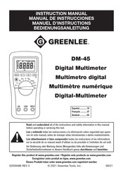 Greenlee DM-45 Manual De Instrucciones