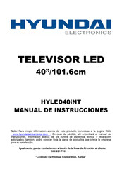 Hyundai Electronics HYLED40iNT Manual De Instrucciones