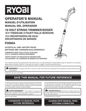 Ryobi P2006A Manual Del Operador