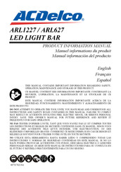 ACDelco ARL1227 Manual Información Del Producto