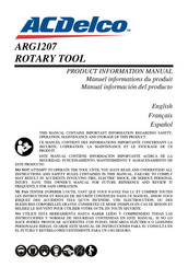 ACDelco ARG1207 Manual Información Del Producto