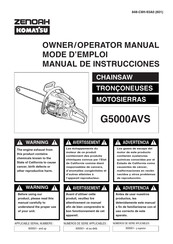 ZENOAH KOMATSU G5000AVS Manual De Instrucciones