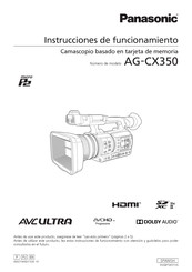 Panasonic AG-CX350 Instrucciones De Funcionamiento