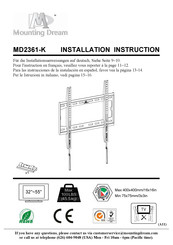 Mounting Dream MD2361-K Instrucciones De Instalación