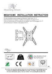 Mounting Dream MD2418-MX Instrucciones De Instalación