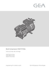 GEA Bock HGX7/1860-4 R134a Instrucciones De Montaje