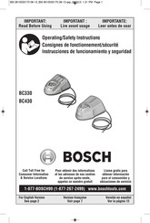 Bosch BC330 Instrucciones De Funcionamiento Y Seguridad