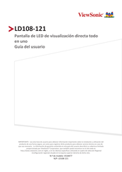 ViewSonic LD108-121 Guia Del Usuario