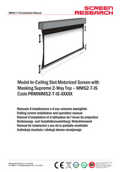 Screen Research MMS2-T-IS Manual De Instalacion Y Uso