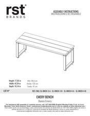 rst brands SL-BNCH-3-B Instrucciones De Montaje