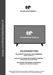 CONTINENTAL EDISON CELED40S0119B3 Manual De Instrucciones