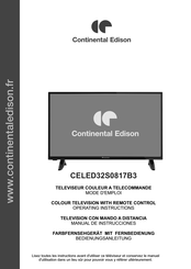 CONTINENTAL EDISON CELED32S0817B3 Manual De Instrucciones