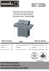 Nexgrill 720/730-0882S Instrucciones De Asamblea