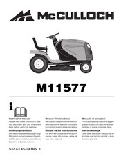 McCulloch M11577 Manual De Instrucciones