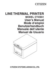 Citizen CT-E651 Manual De Usuario