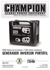 Champion Global Power Equipment 73540i Manual Del Operador Y Instrucciones De Operación